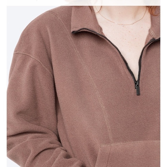 PINK POLAR FLEECE HALF-ZIP size Medium - Picture 2 of 6